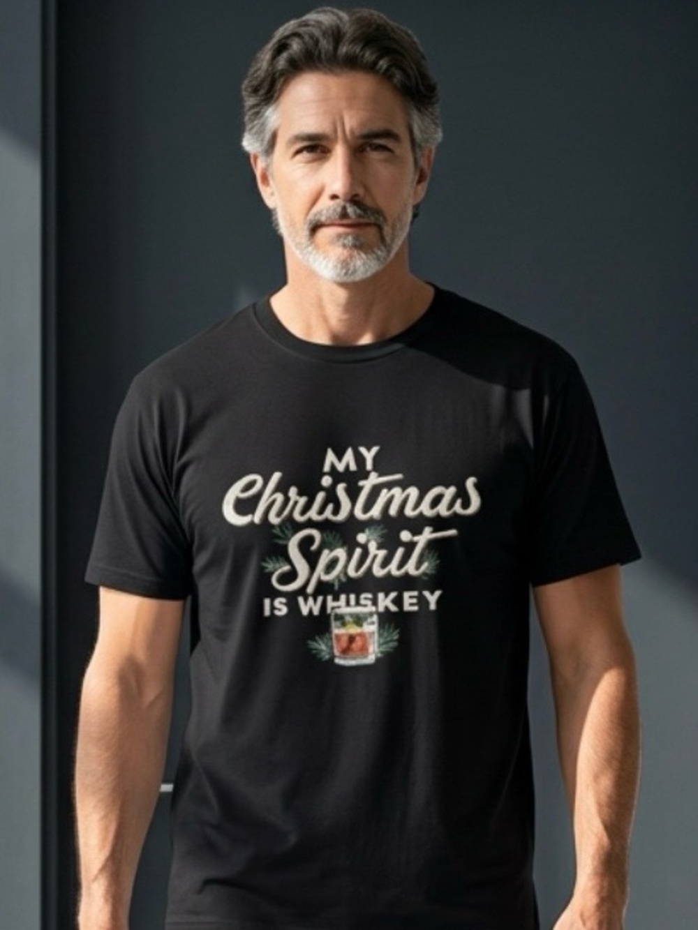 My Christmas Spirit Is Whiskey Graphic Tee
